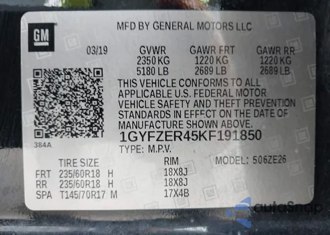 2019 Cadillac Xt4 Sport from USA, damaged, VIN 1GYFZER45KF191850
